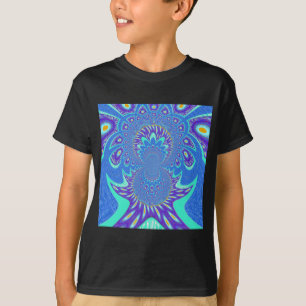 Moderne blaue Kunst T-Shirt