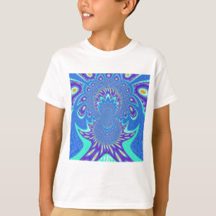 Moderne blaue Kunst T-Shirt