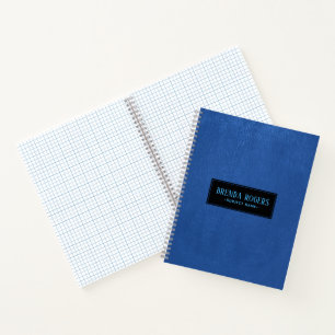 Moderne blaue Kunstleder Notizbuch