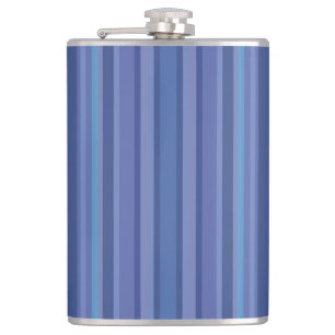 Moderne Blaue Lila Streifen Flachmann