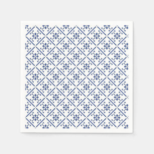 Moderne blaue mediterrane Fliesen Serviette