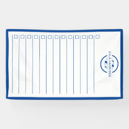Moderne Blaue Monogramm-Name-To-Do-Liste Banner