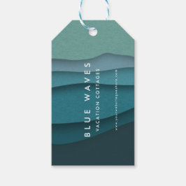 Moderne Blaue Ozeanwellen Geschenkanhänger