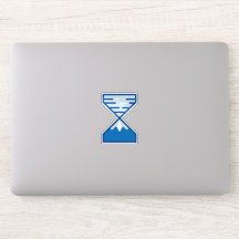 Moderne Blaue Sanduhr-Berg-Natur