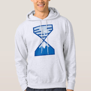 Moderne Blaue Sanduhr-Berg-Natur Hoodie