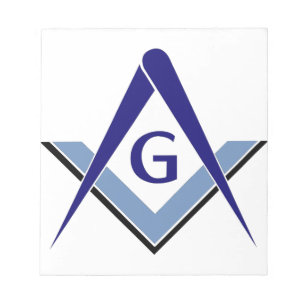 Moderne Blaue Square & Zirkel Notizblock