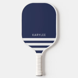 Moderne blaue Streifen Personalisiert Pickleball Schläger