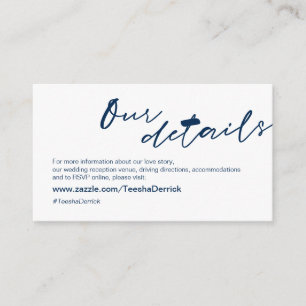 Moderne blaue Tinte, minimalistischer Schriftart, Begleitkarte