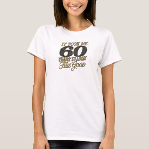 Moderne blaue TOOK 60 YEARS GOOD 2D Modekunst T-Shirt