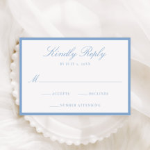 Moderne blaue Umrandung Hochzeit