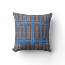 Moderne blaue und braune geometrische Karo-Muster