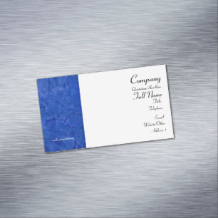 Moderne Blaue und Weiße Split-Layout-Professionell Magnetische Visitenkarte