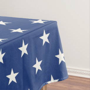 Moderne blaue und weiße Sternchen-Vereinbarung Tischdecke