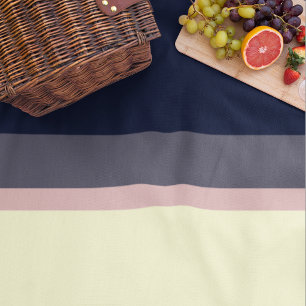 Moderne Blaue Vanilla Stripes Fleecedecke