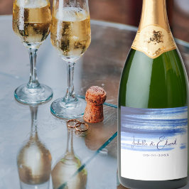 Moderne blaue Wasserfarbe Pinselstriche in Weiß