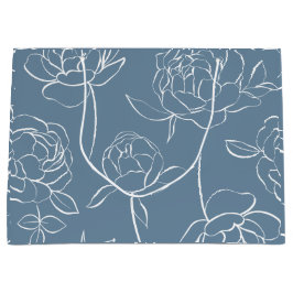 Moderne Blaue Wildblume Große Geschenktüte