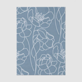 Moderne Blaue Wildblume Seidenpapier