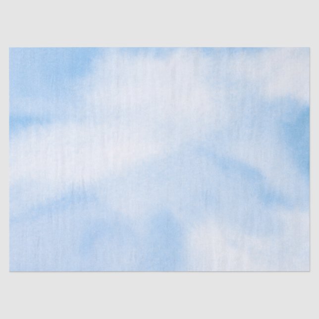 Moderne blaue Wolken Seidenpapier (Vorderseite)