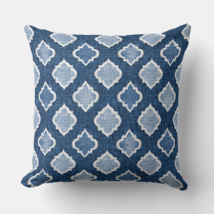 Moderne blaue Wurfkissen Kissen