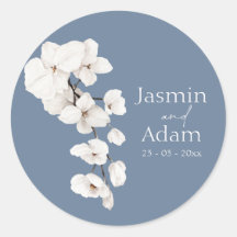 Moderne Blauer Orchid-Blumenhochzeit