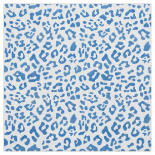 Moderne Blauer und weißer Cheetah-Muster für Tie Stoff