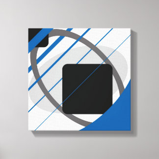 Moderne blaugraue schwarz-weiß - gepanzerte Canvas Leinwanddruck