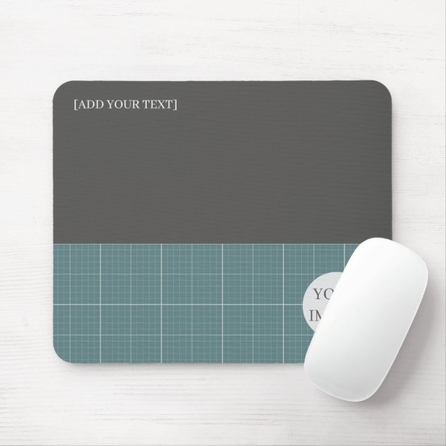 Moderne Blaupause Geometrisches Gitter-Mauspad MP0 Mousepad (Mit Mouse)