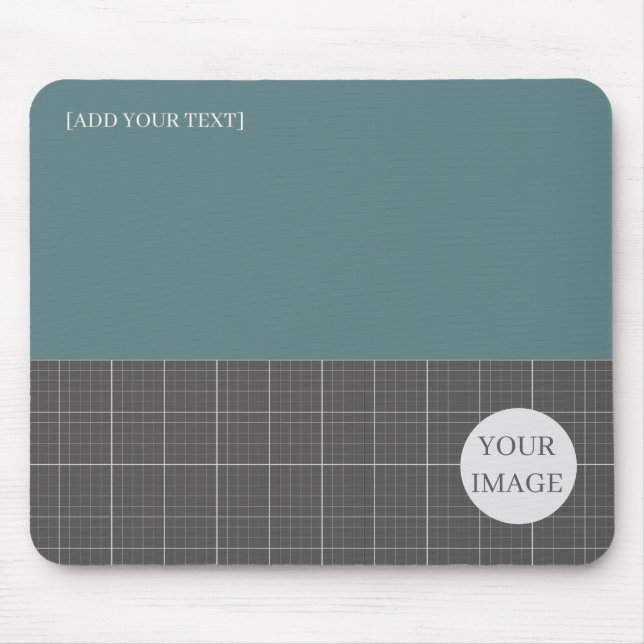 Moderne Blaupause Geometrisches Gitter-Mauspad MP0 Mousepad (Vorne)