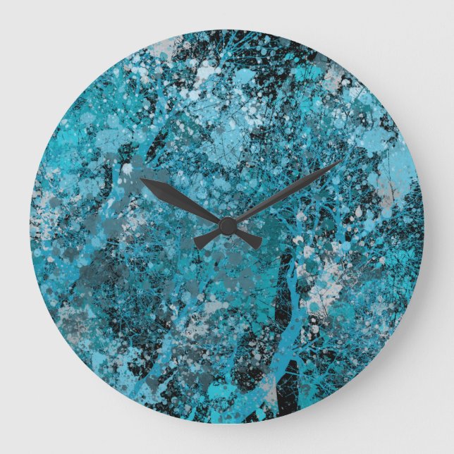 Moderne Blauwald-Großuhr Große Wanduhr (Vorderseite)