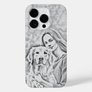 Moderne Bleistift Drawin Dog MAMA Dog Lover iPhone Case-Mate iPhone 14 Pro Hülle