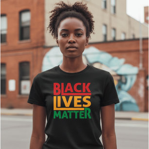 Moderne BLM Black History Pride Bekleidung T-Shirt