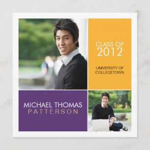 Moderne Block-HochschulAbschluss-Mitteilung Ankündigung