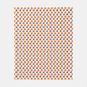 Moderne Blöcke Orange Pink Grau Fleecedecke