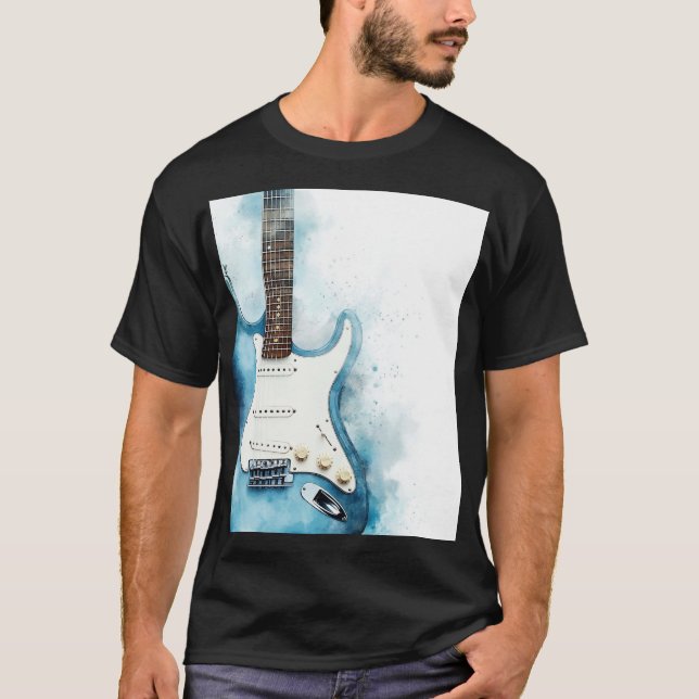 Moderne Blue Guitar Men's Basic T - Shirt (Vorderseite)