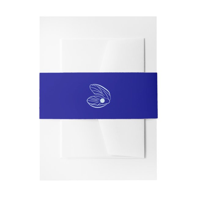 Moderne Blue Mediterrane Muschel Wedding Bly Band (Vorderseite Beispiel)