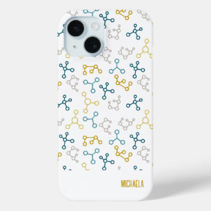 Moderne Blue Molecule Chemie Case-Mate iPhone Hülle