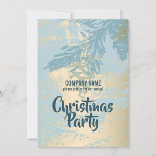 Moderne Blue Pine Weihnachtsbüros Party Einladung