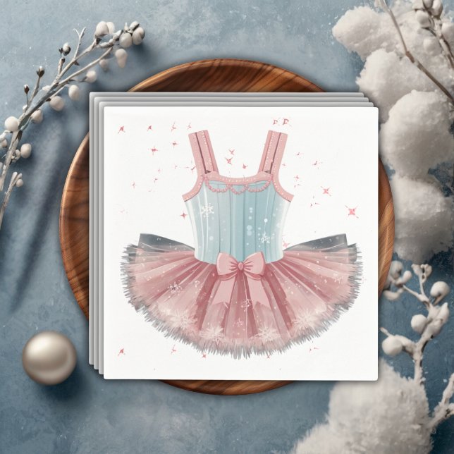 Moderne Blue & Pink Tutu Glitzer Babydusche Serviette (Von Creator hochgeladen)