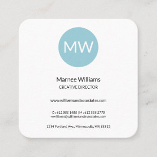 Moderne Blue & Pink Urban Jungle Business Card Quadratische Visitenkarte