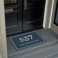 Moderne Blue-Schrift-Hausnummer Straße