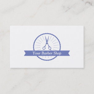 Moderne Blue Scissors Barber Shop Friseur Salon Visitenkarte