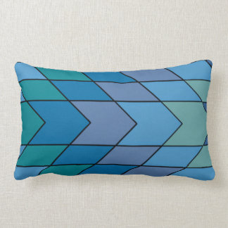 Moderne Blues und lila Zickzack Muster Lendenkissen