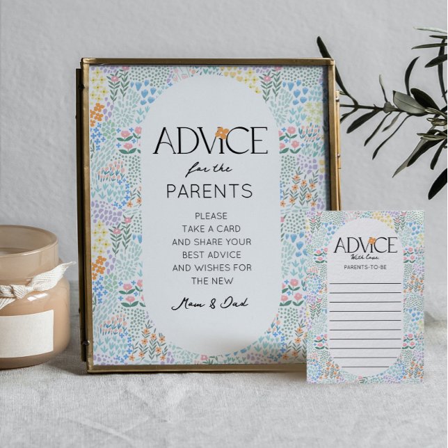 Moderne Blume Advice Card Kinderdusche Aktivität (Von Creator hochgeladen)