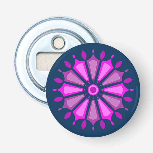MODERNE BLUME ALS GESCHENK VON MUTTER VATER SCHWES FLASCHENÖFFNER (Vorderseite)