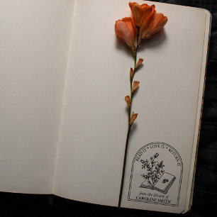 Moderne Blume aus der Bibliothek Gummistempel