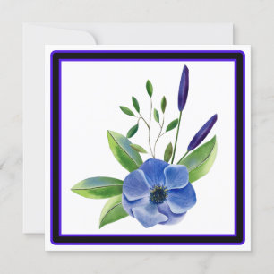 MODERNE BLUME, BLANK INSIDE, QUADRAKARTE EINLADUNG