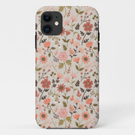 Moderne Blume Blätter Pink Girly Floral Case-Mate iPhone Hülle