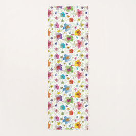 Moderne Blume Blumenmuster farbig Yogamatte