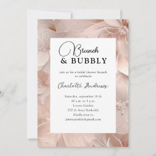 Moderne Blume Brunch & Bubbly Brautparty Einladung