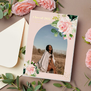 Moderne Blume   Goldstaub-Foto Folieneinladung